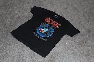 ACDC Fly On The Wall Tour 1985 T Shirt Reproduction With Back Graphic Size XL